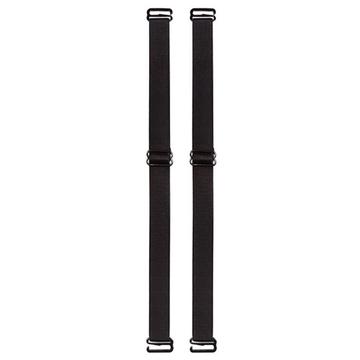 Afneembare bh-bandjes met metalen haak - Elastisch en antislip - Zwart