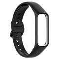 Samsung Galaxy Fit 2 Vervangende Siliconen Band met Geïntegreerd Frame - Zwart