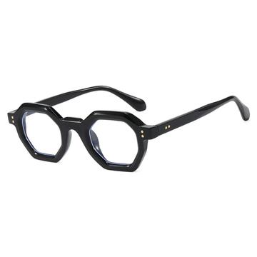 Retro Blauw Licht Blokkerende Bril - Zwart