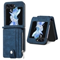Samsung Galaxy Z Flip5 Retro Gecoat Hoesje met Portemonnee