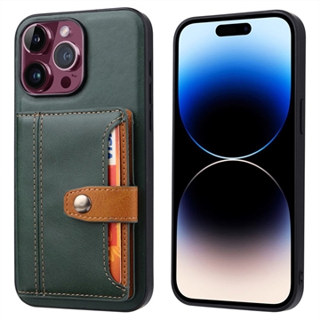 iPhone 15 Pro Retro Style Hoesje met Portemonnee