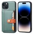 iPhone 15 Retro Style Hoesje met Portemonnee