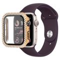Strass Decoratief Apple Watch SE (2022)/SE/6/5/4 Cover met Screenprotector - 40mm - Goud