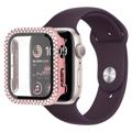 Strass Decoratief Apple Watch SE (2022)/SE/6/5/4 Cover met Screenprotector - 44mm - Roze