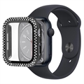 Strass Decoratief Apple Watch Series 9/8/7 Cover met Screenprotector - 41mm - Zwart