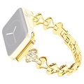 Strass Waaiervormig Apple Watch Ultra 2/Ultra/10/9/8/SE (2022)/7/SE/6/5/4/3/2/1 Band - 49mm/46mm/45mm/44mm/42mm - Goud