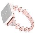 Strass Waaiervormig Apple Watch Ultra 2/Ultra/9/8/SE (2022)/SE/6/5/4/3/2/1 Band - 49mm/45mm/44mm/42mm - Roze