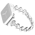 Strass Waaiervormig Apple Watch Ultra 2/Ultra/10/9/8/SE (2022)/7/SE/6/5/4/3/2/1 Band - 49mm/46mm/45mm/44mm/42mm - Zilver