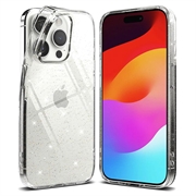 iPhone 15 Pro Ringke Air Glitter TPU Hoesje - Doorzichtig