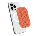 Afgeronde MagSafe-telefoonhouder van siliconen met zuignap - Oranje