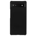 Google Pixel 6a Geruberiseerd Kunststof Cover - Zwart