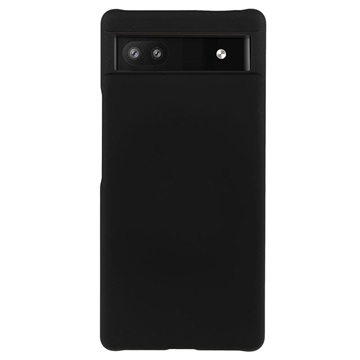 Google Pixel 6a Geruberiseerd Kunststof Cover - Zwart