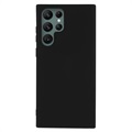 Anti-Vingerafdruk Matte Samsung Galaxy S22 Ultra 5G TPU Case - Zwart