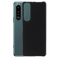 Sony Xperia 5 III Geruberiseerd Kunststof Hoesje - Zwart