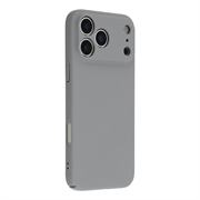 iPhone 18 Pro Max Geruberiseerd Kunststof Hoesje - Lichtgrijs
