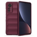 Rugged Series Xiaomi 12 Lite TPU Hoesje - Wijnrood