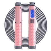 S09 Verstelbaar springtouw met digitale calorie- en sprongenteller - Roze