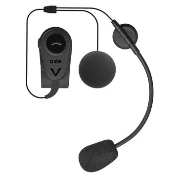 SBS Mono Draadloze Hoofdtelefoon voor Motorfietshelm - Zwart