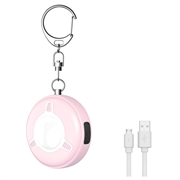 SC300 130dB persoonlijk veiligheidsalarm met LED-stroboscooplamp - roze