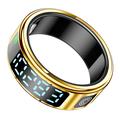 SR08 Smart Ring met Digitaal Display - Maat: 19mm - Helder Goud