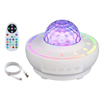 SSL001-C Draagbare Sterprojectorlamp en Bluetooth Luidspreker - Wit