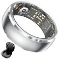 SY15 Smart Ring gezondheidsmonitor met trilmeldingen - Maat 8 - Zilver