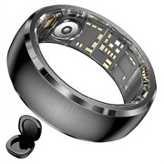 SY15 Smart Ring gezondheidsmonitor met trilmeldingen - Maat 9 - Zwart
