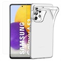 Saii 2-in-1 Samsung Galaxy A53 5G TPU Hoesje & Glazen Screenprotector