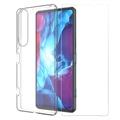 Saii 2-in-1 Sony Xperia 1 IV TPU Hoesje & Glazen Screenprotector