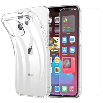 Saii 2-in-1 iPhone 13 TPU Hoesje & Glazen Screenprotector