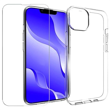 Saii 2-in-1 iPhone 14 TPU Hoesje & Glazen Screenprotector