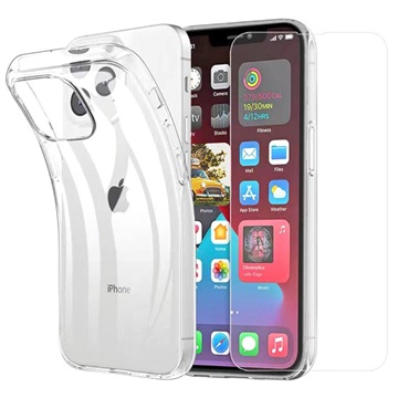 Saii 2-in-1 iPhone 13 Pro Max TPU Hoesje & Glazen Screenprotector