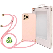 Saii Eco-Line iPhone 11 Pro Biologisch Afbreekbaar Hoesje met Riem - Roze