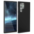 Saii Premium Samsung Galaxy S22 Ultra 5G Liquid Siliconen Hoesje - Zwart