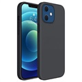 Saii Premium iPhone 12 Mini Liquid Siliconen Hoesje - Zwart