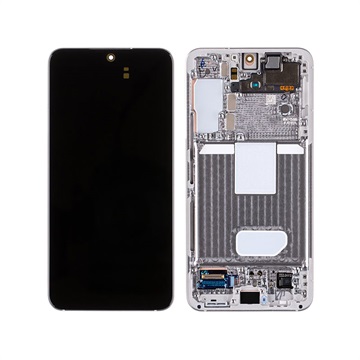 Samsung Galaxy S22 5G Voorzijde Cover & LCD Display GH82-27520B - Wit