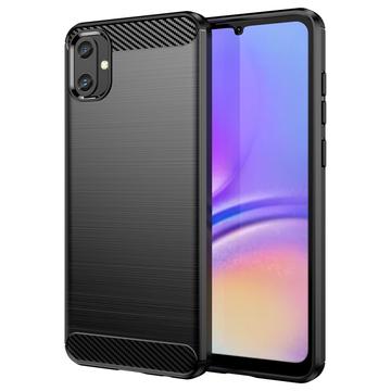 Samsung Galaxy A05 Geborsteld TPU Hoesje - Koolstofvezel