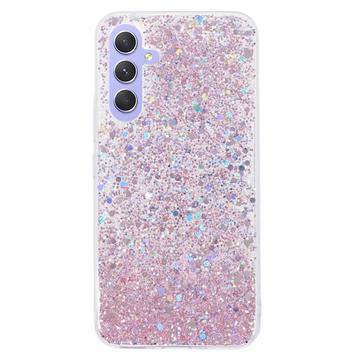 Samsung Galaxy A05s Glitter Flakes TPU Case - Pink