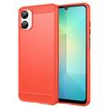 Samsung Galaxy A06 5G Geborsteld TPU Hoesje - Koolstofvezel
