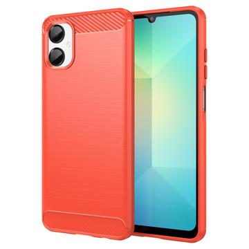 Samsung Galaxy A06 5G Geborsteld TPU Hoesje - Koolstofvezel