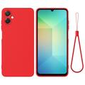 Samsung Galaxy A06 5G Vloeibare siliconen hoesje met polsbandje