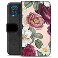 Samsung Galaxy A12 Premium Portemonnee Hoesje - Romantische Bloemen
