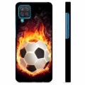 Samsung Galaxy A12 Beschermhoes - Voetbal Vlam