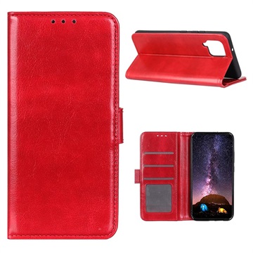 Samsung Galaxy A12 Portemonnee met Magnetische Sluiting - Rood