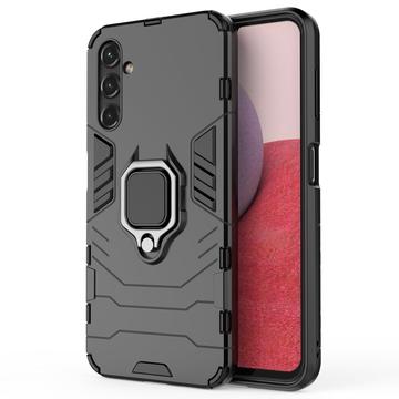Samsung Galaxy A14/A14 5G Hybride Hoesje met Ring Houder - Zwart