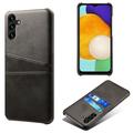 Samsung Galaxy A14/A14 5G Bekleed Plastic Hoesje met Kaartsleuven - Zwart