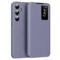 Samsung Galaxy A16 Smart Clear View Flip Hoesje met kaartsleuf - Grijs Paars