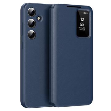 Samsung Galaxy A16 Smart Clear View Flip Hoesje met kaartsleuf - Saffier