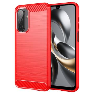 Samsung Galaxy A17 Geborsteld TPU Hoesje - Koolstofvezel