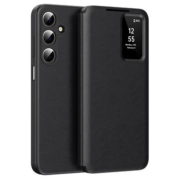 Samsung Galaxy A17 Smart Clear View Flip Hoesje met kaartsleuf - Zwart